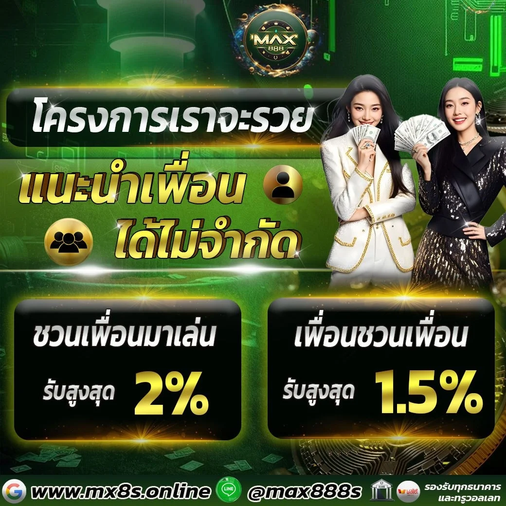 บาคาร่าออนไลน์สด MAX888S ดีลเลอร์แจกไพ่สด
